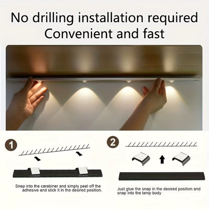 White/Black LED Cabinet Light USB Rechargeable Motion Sensor LED Light for Kitchen Wardrobe Cabinet Lighting 20CM/30CM/40CM/50CM