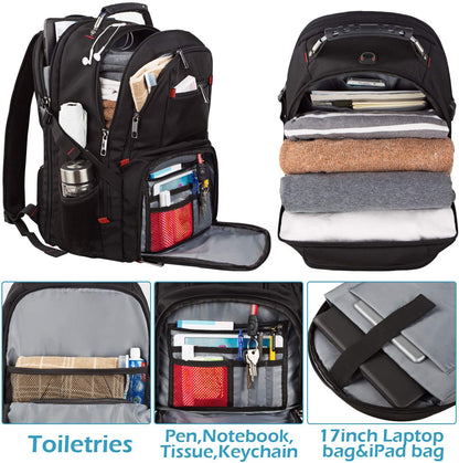 Travel Laptop Backpack,Extra Large Capacity TSA Friendly anti Theft Backpacks Water-Resistant Men Business College Computer Bookbag Fits 17 Inch Laptop&Notebook