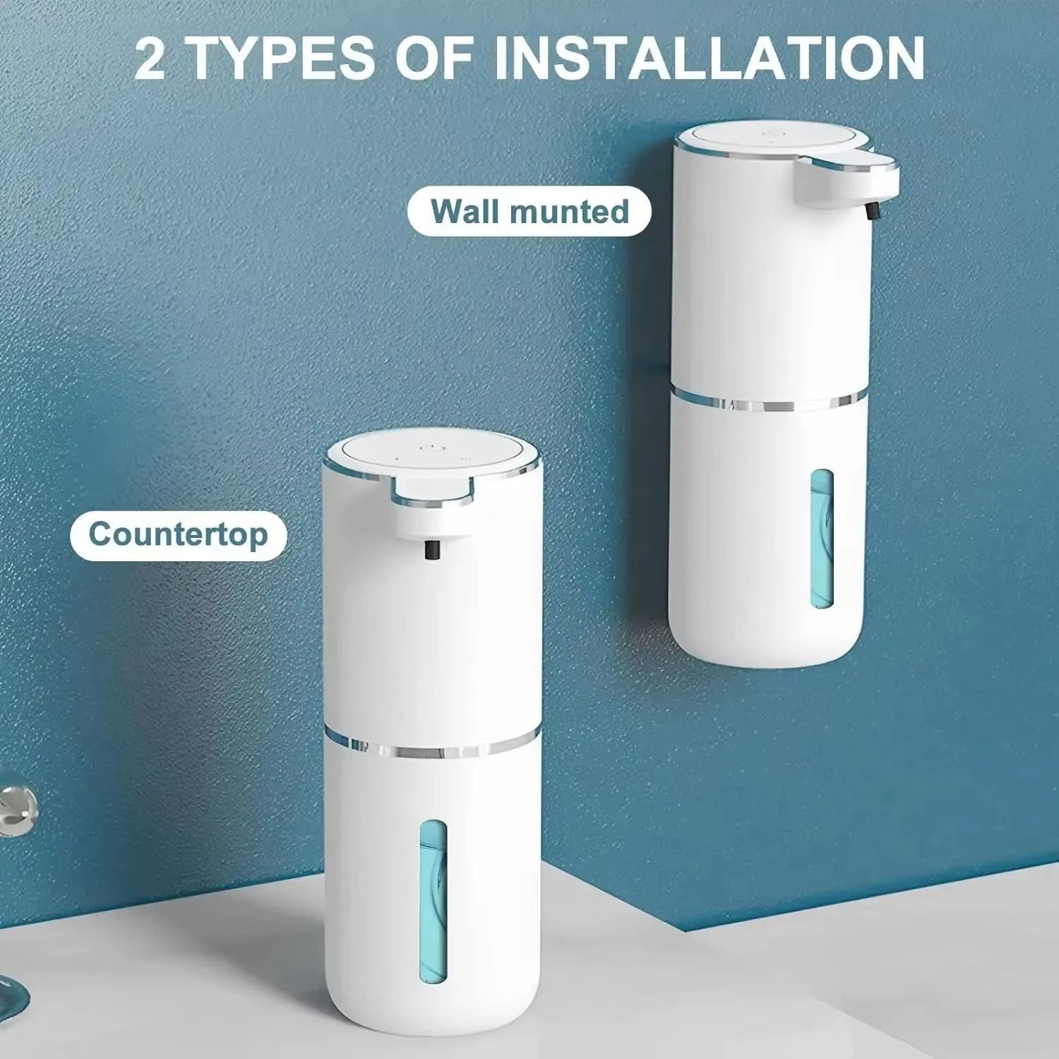 Automatic Soap Dispenser Touchless Foaming Soap Dispenser 380Ml USB Rechargeable Electric 4 Level Adjustable Foam Soap Dispenser
