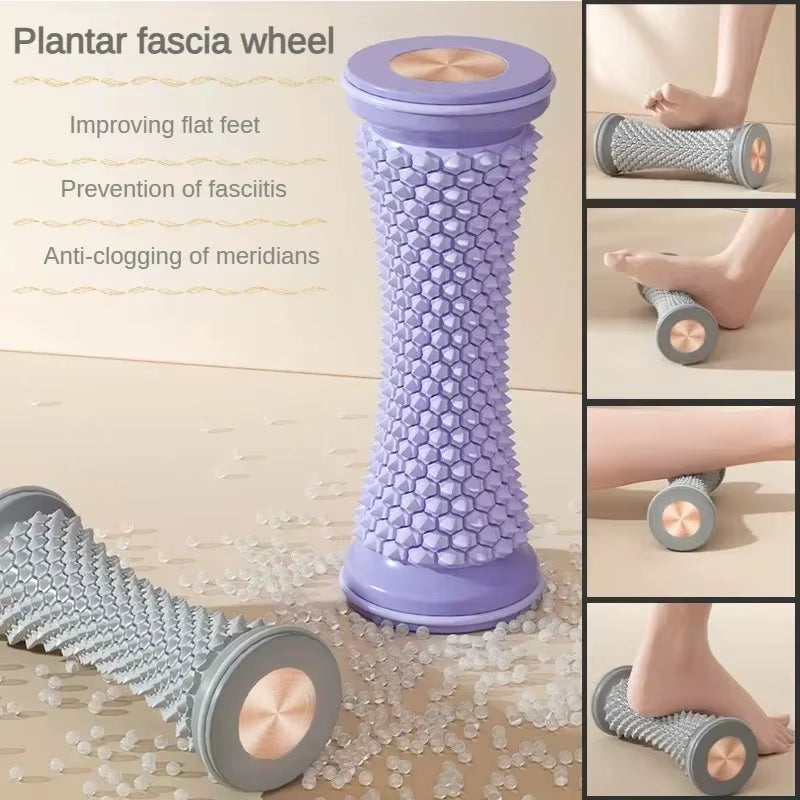 Foot Roller Yoga Massage Ball Plantar Fascia Roller Muscle Relaxation Care Plastic Manual Foot Massager