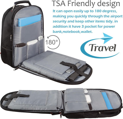 Travel Laptop Backpack,Extra Large Capacity TSA Friendly anti Theft Backpacks Water-Resistant Men Business College Computer Bookbag Fits 17 Inch Laptop&Notebook
