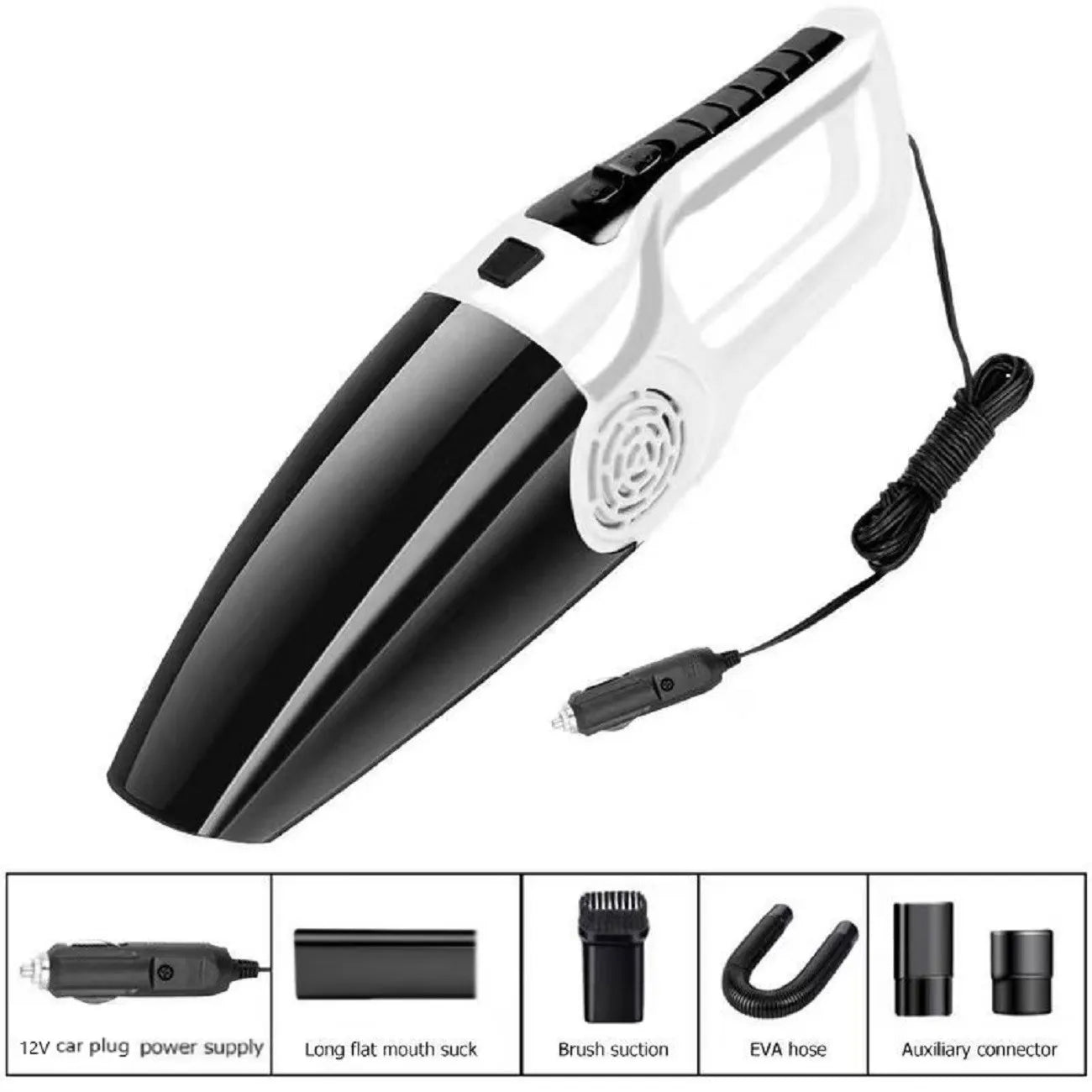 Wired Handheld Car Vacuum Cleaner, High Suction Portable Car Vacuum Cleaner, Suitable for Light Cleaning in Cars/Offices/Homes