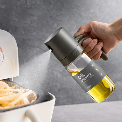 Oil Spray Bottle 250Ml High Borosilicate Glass Cooking Oil Dispensers Olive Oil Sprayer Mister for Air Fryer Salad Cooking Tool