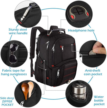 Travel Laptop Backpack,Extra Large Capacity TSA Friendly anti Theft Backpacks Water-Resistant Men Business College Computer Bookbag Fits 17 Inch Laptop&Notebook