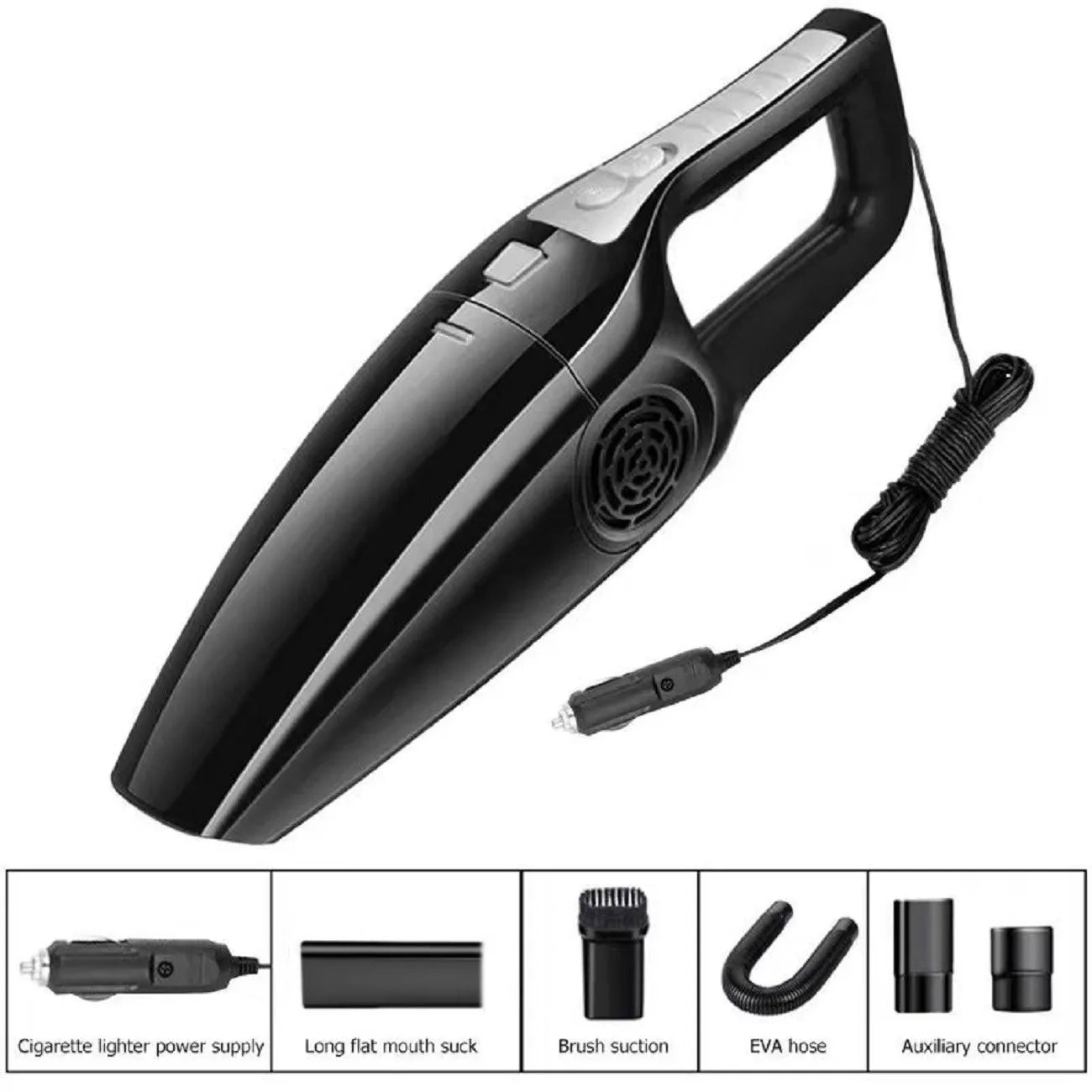 Wired Handheld Car Vacuum Cleaner, High Suction Portable Car Vacuum Cleaner, Suitable for Light Cleaning in Cars/Offices/Homes