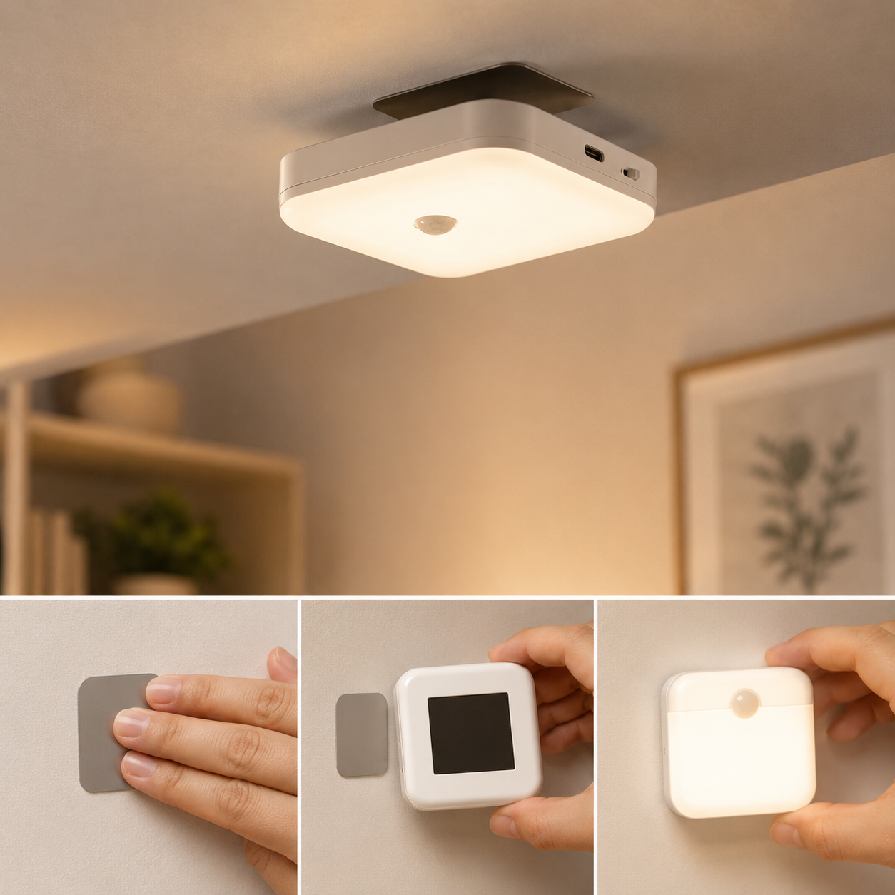 Motion Sensor Night Light — USB-C Rechargeable, Auto On/Off
