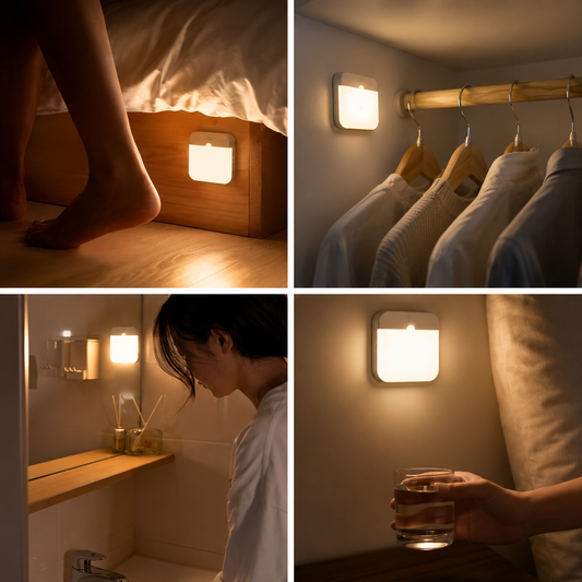 Motion Sensor Night Light — USB-C Rechargeable, Auto On/Off