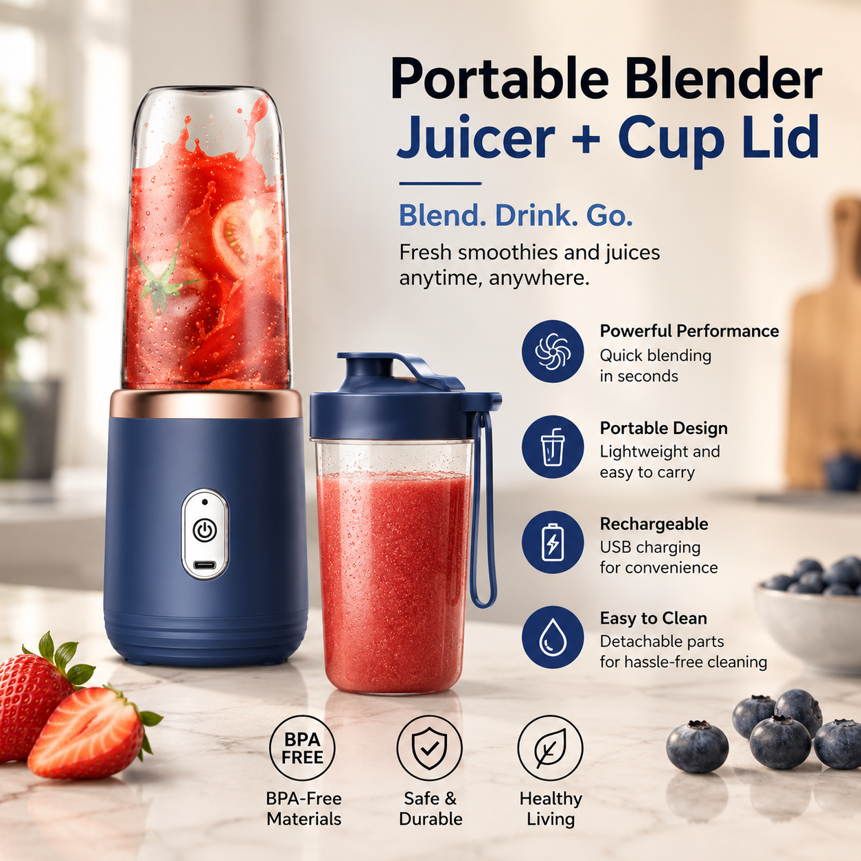 Portable Blender - Blend Anywhere in Seconds